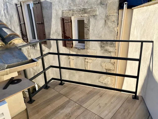 Garde-corps de terrasse en acier